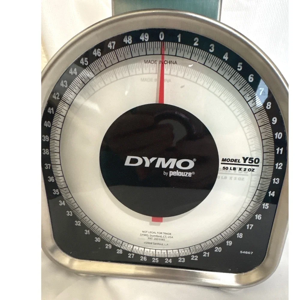NWT Dymo Pelouze Y50 Mechanical Shipping Scale 50 lb Capacity Stainless Steel